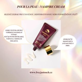 ✨ VAMPIRE CREAM – OMLAZUJÍCÍ HYDRATACE PRO TVOU PLEŤ! Chceš zpevnit pleť, vyhladit jemné vrásky a vrátit jí mladistvou...